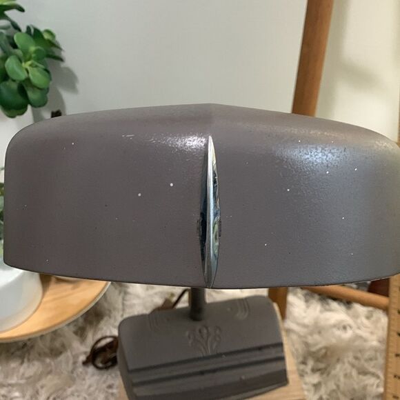 Vintage Grey Cast Metal Industrial Style Gooseneck Lamp - Picture 13 of 17